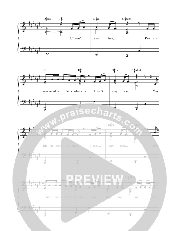 I Can't Stay Here Lead Sheet (SAT) (David & Nicole Binion)