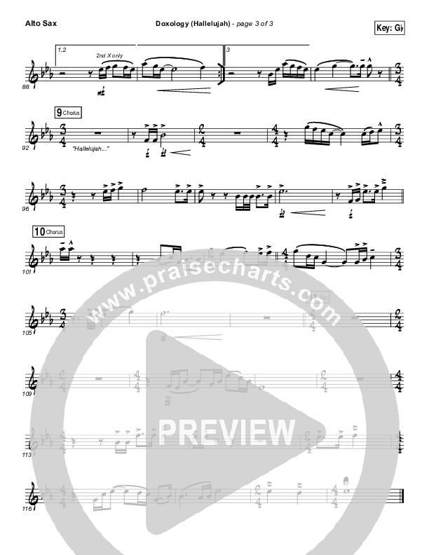 Doxology (Hallelujah) Alto Sax (David & Nicole Binion / Tasha Cobbs Leonard)