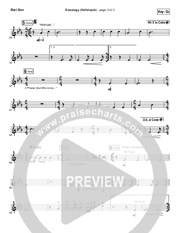 Doxology (Hallelujah) Bari Sax (David & Nicole Binion / Tasha Cobbs Leonard)