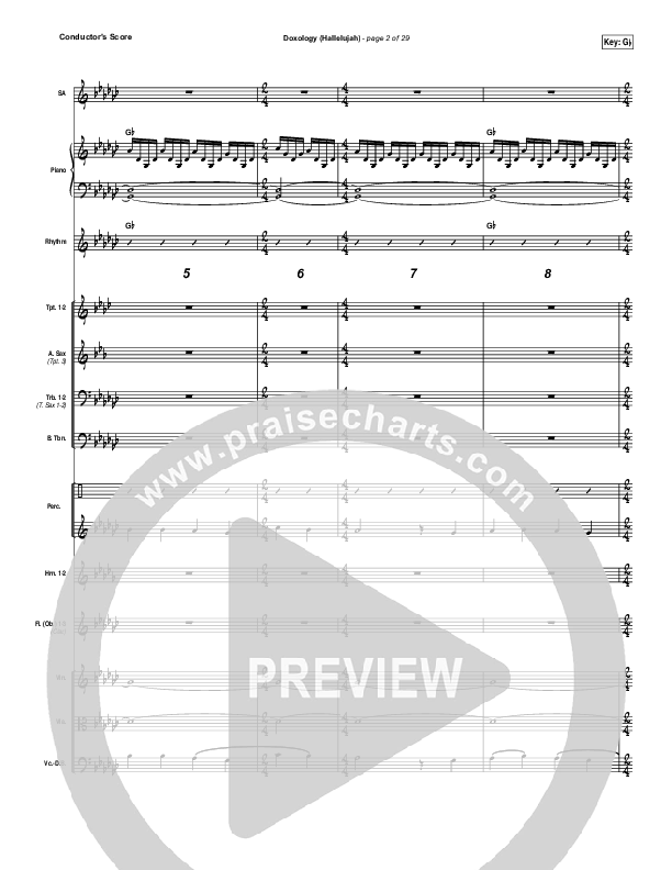 Doxology (Hallelujah) Conductor's Score (David & Nicole Binion / Tasha Cobbs Leonard)