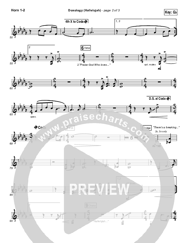 Doxology (Hallelujah) Brass Pack (David & Nicole Binion / Tasha Cobbs Leonard)