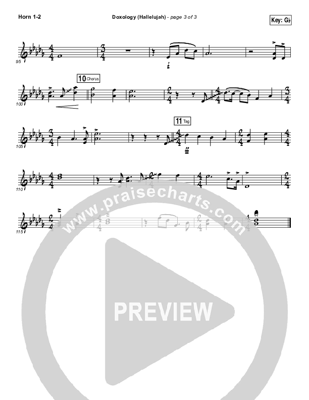 Doxology (Hallelujah) French Horn 1/2 (David & Nicole Binion / Tasha Cobbs Leonard)