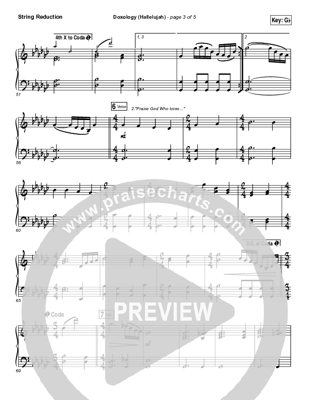 Doxology (Hallelujah) String Pack (David & Nicole Binion / Tasha Cobbs Leonard)