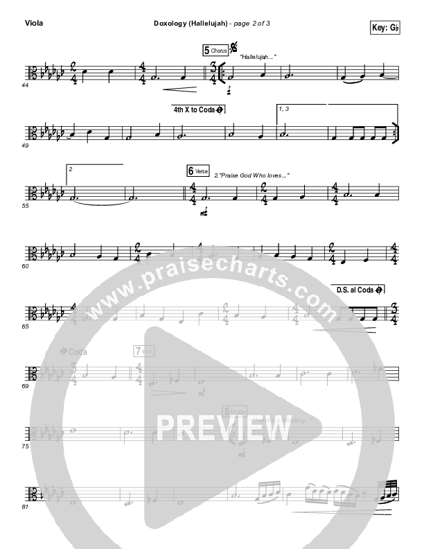 Doxology (Hallelujah) Viola (David & Nicole Binion / Tasha Cobbs Leonard)