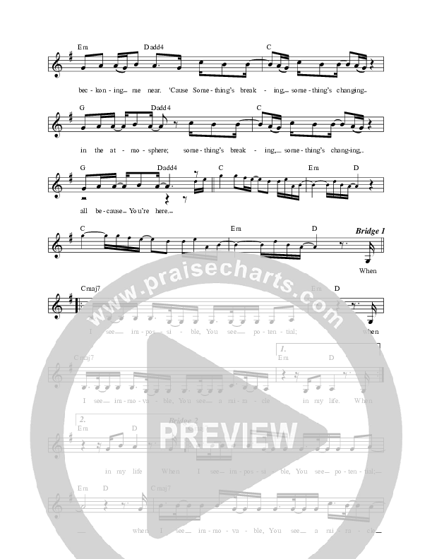 All Because You're Here Lead Sheet (David & Nicole Binion / MDSN)