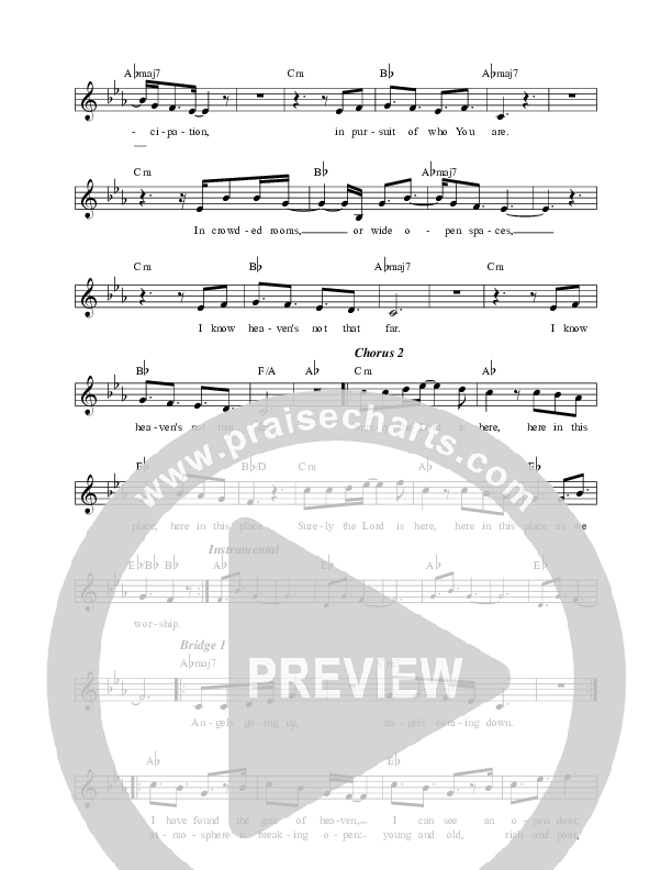 Gate Of Heaven Lead Sheet (David & Nicole Binion)