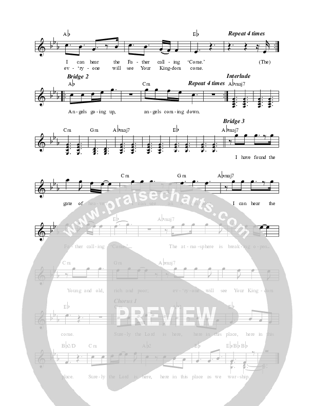 Gate Of Heaven Lead Sheet (David & Nicole Binion)