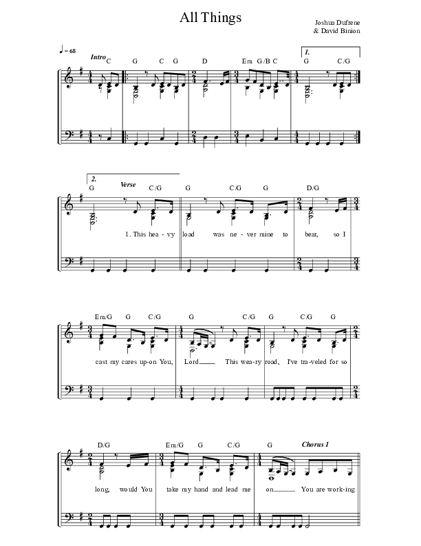 All Things Lead Sheet (SAT) (David & Nicole Binion)