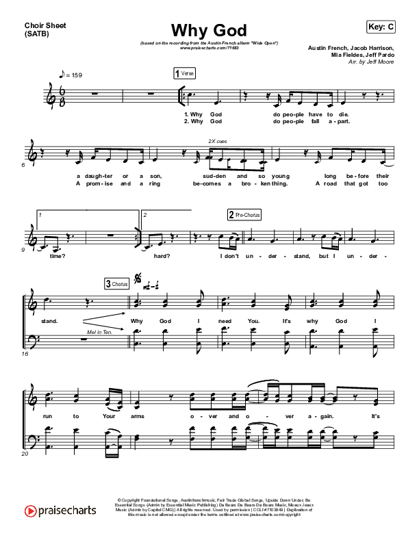 Why God Choir Sheet (SATB) (Austin French)