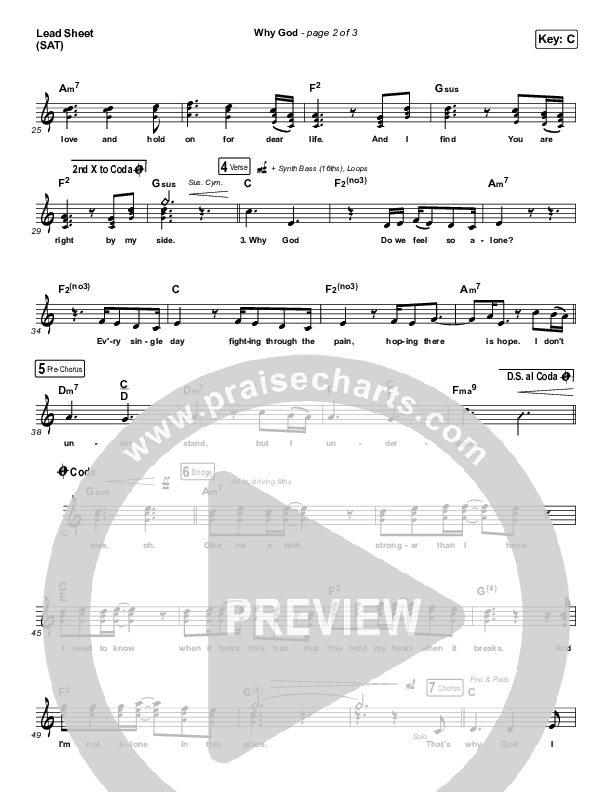 Why God Lead Sheet (SAT) (Austin French)