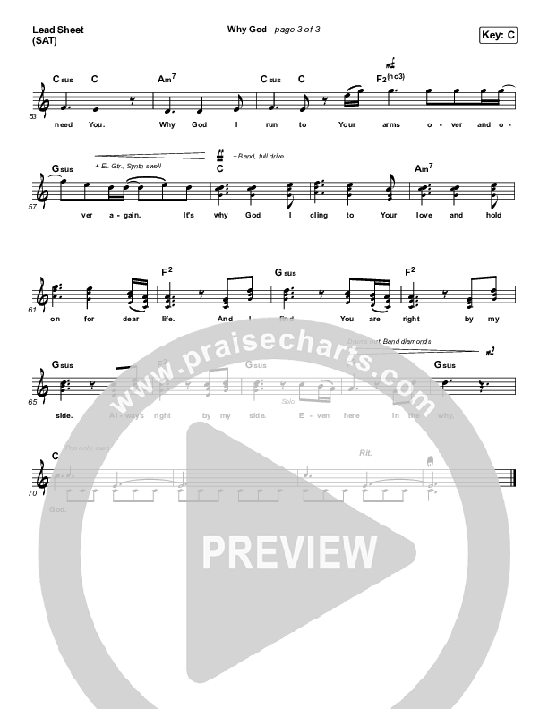 Why God Lead Sheet (SAT) (Austin French)