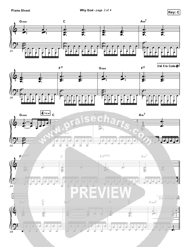 Why God Piano Sheet (Austin French)