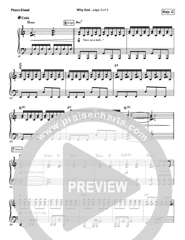 Why God Piano Sheet (Austin French)