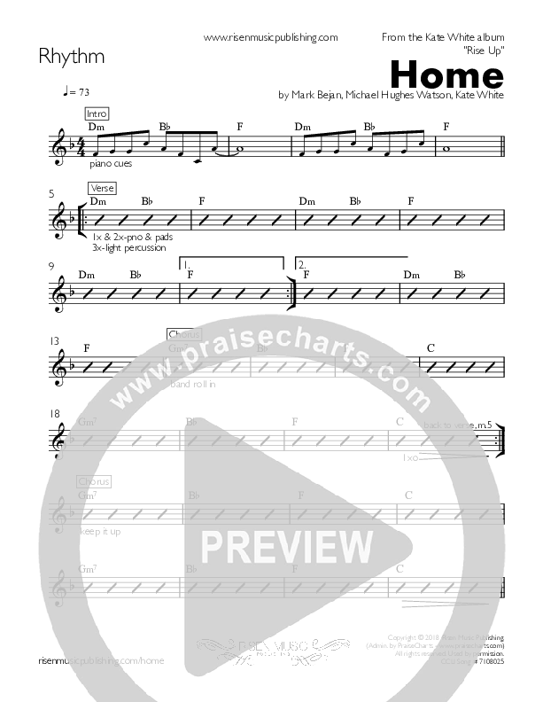 Home Rhythm Chart (Kate White)