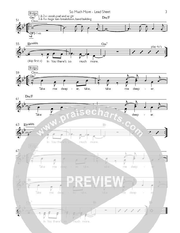 So Much More Lead Sheet (Kate White)