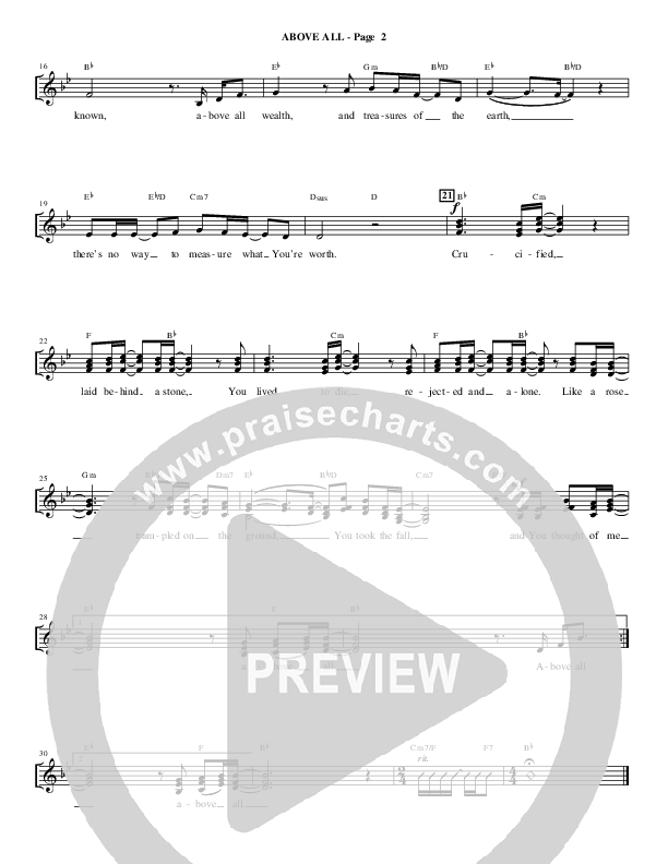 Above All (Choral) Choir Sheet (SATB) (Alfred Sacred)