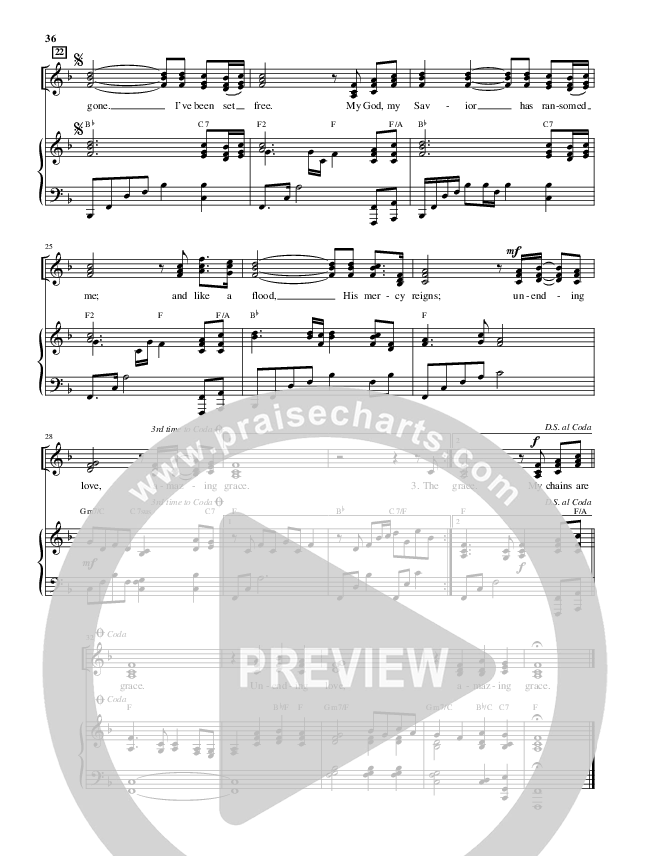 Amazing Grace (My Chains Are Gone) (Choral Anthem SATB) Piano/Vocal (Alfred Sacred)