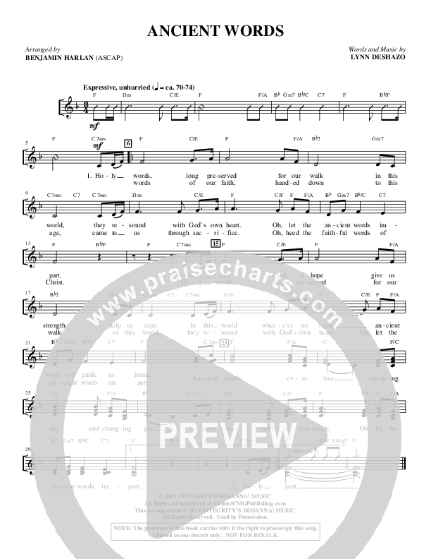 Ancient Words (Choral Anthem SATB) Choir Sheet (SATB) (Alfred Sacred)
