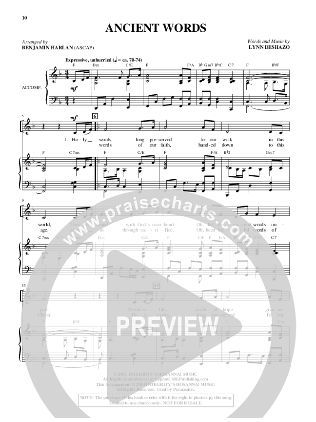 Ancient Words (Choral Anthem SATB) Piano/Vocal (Alfred Sacred)