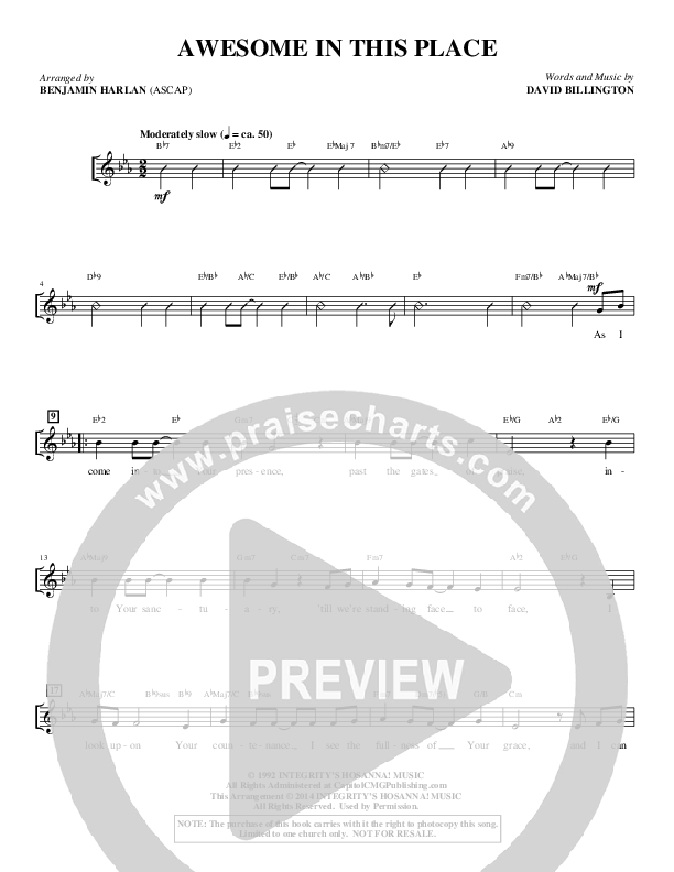 Awesome In This Place (Choral Anthem SATB) Choir Sheet (SATB) (Alfred Sacred)