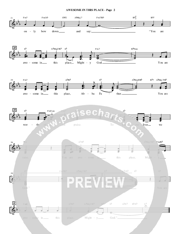 Awesome In This Place (Choral Anthem SATB) Choir Sheet (SATB) (Alfred Sacred)