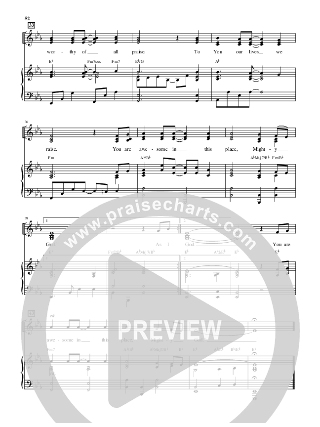 Awesome In This Place (Choral Anthem SATB) Piano/Vocal (Alfred Sacred)