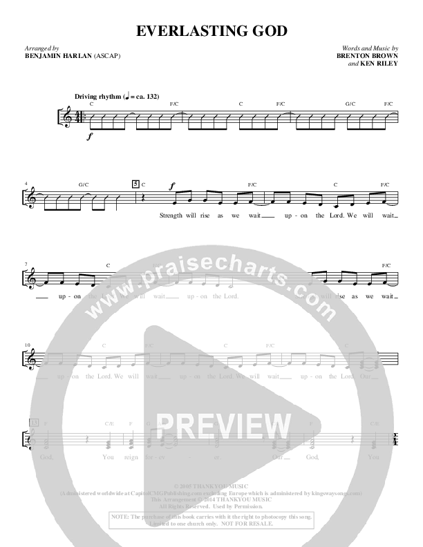 Everlasting God (Choral Anthem SATB) Choir Sheet (SATB) (Alfred Sacred)