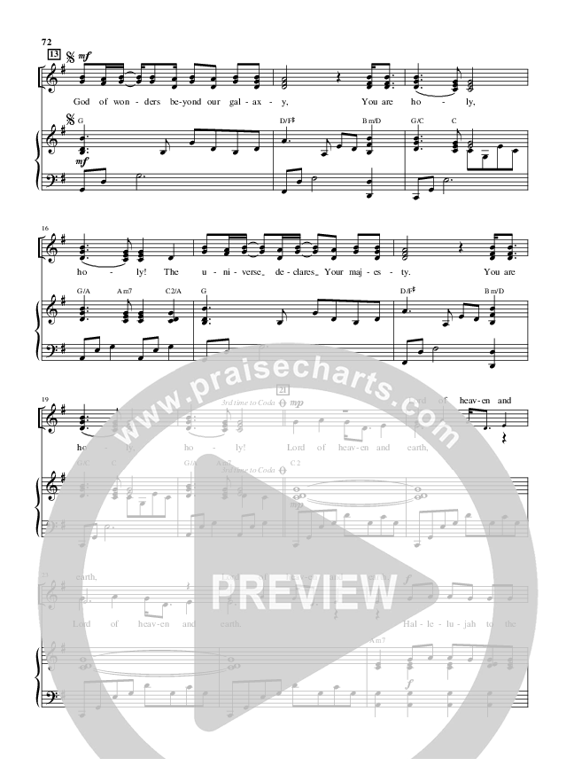 God Of Wonders (Choral Anthem SATB) Piano/Vocal (Alfred Sacred)