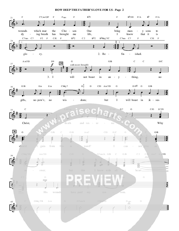 How Deep The Father's Love For Us (Choral Anthem SATB) Choir Sheet (SATB) (Alfred Sacred)
