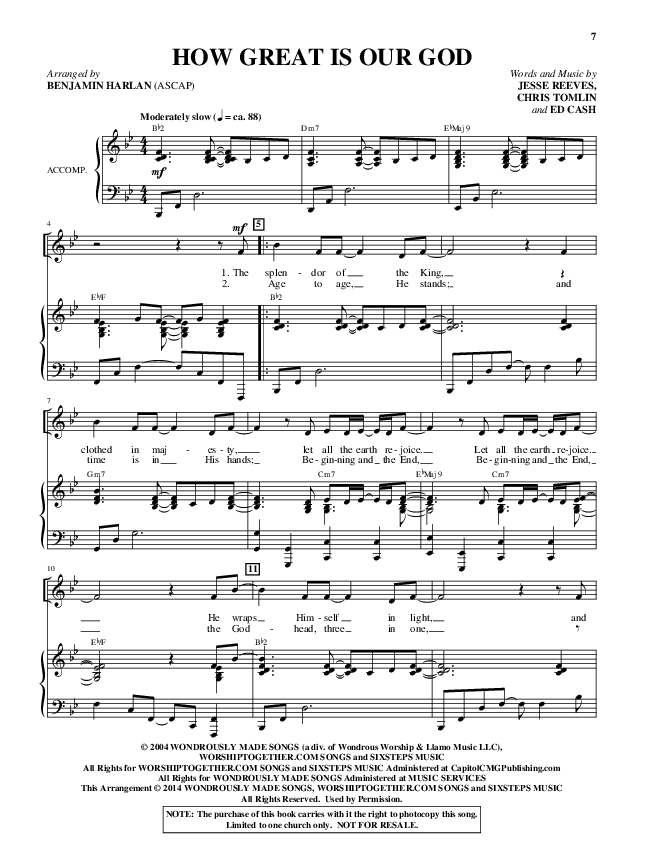 How Great Is Our God (Choral Anthem SATB) Piano/Vocal (Alfred Sacred)