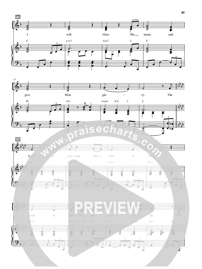 I Will Bless The Lord (Choral Anthem SATB) Piano/Vocal (Alfred Sacred)