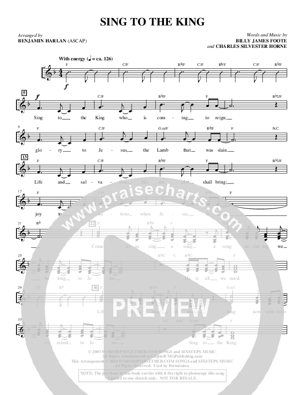Sing To The King (Choral Anthem SATB) Choir Sheet (SATB) (Alfred Sacred)