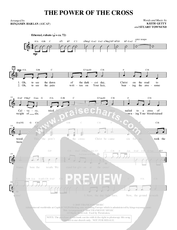 The Power Of The Cross (Choral Anthem SATB) Choir Sheet (SATB) (Alfred Sacred)