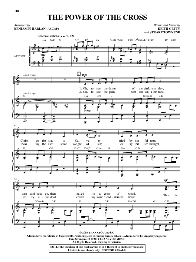 The Power Of The Cross (Choral Anthem SATB) Piano/Vocal (Alfred Sacred)