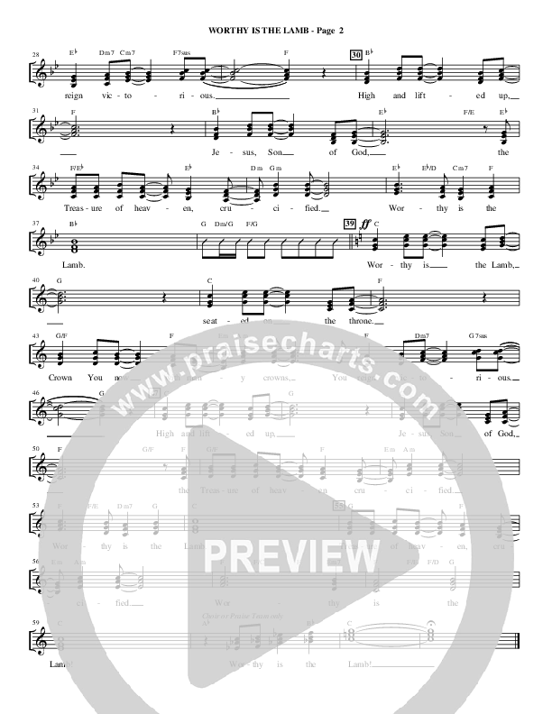 Worthy Is The Lamb (Choral Anthem SATB) Choir Sheet (SATB) (Alfred Sacred)
