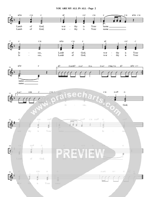 You Are My All In All (Choral Anthem SATB) Choir Sheet (SATB) (Alfred Sacred)