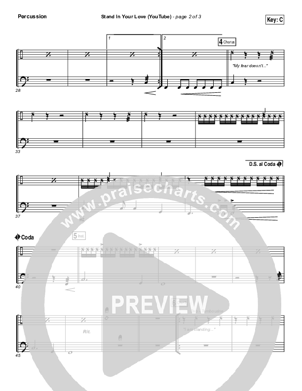 Stand In Your Love (YouTube) Percussion (Bethel Music / Josh Baldwin)