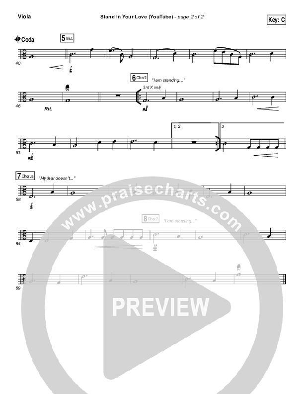 Stand In Your Love (YouTube) Viola (Bethel Music / Josh Baldwin)