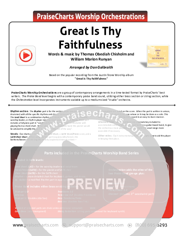 Great Is Thy Faithfulness Orchestration (Austin Stone Worship)