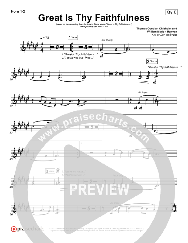 Great Is Thy Faithfulness Brass Pack (Austin Stone Worship)