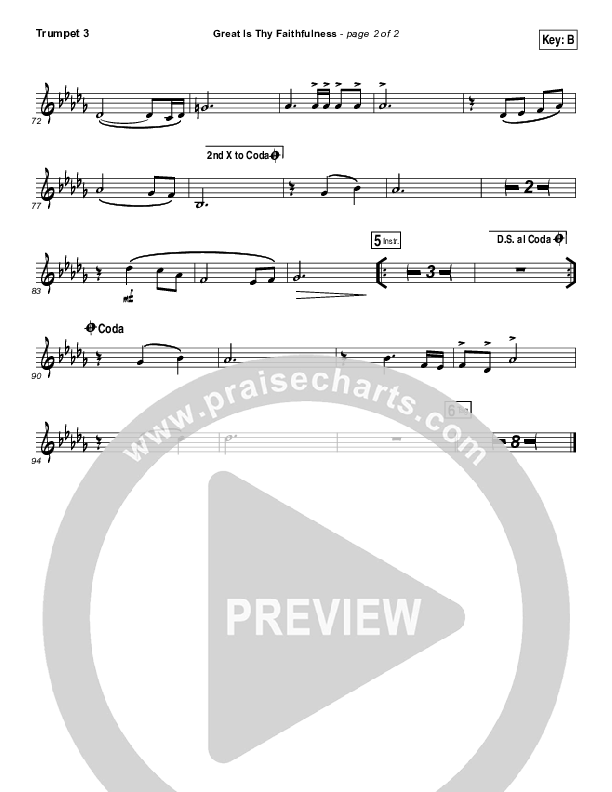 Great Is Thy Faithfulness Trumpet 3 (Austin Stone Worship)