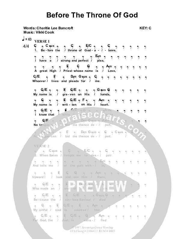 Before The Throne Of God Above Chords & Lyrics (Dennis Prince / Nolene Prince)