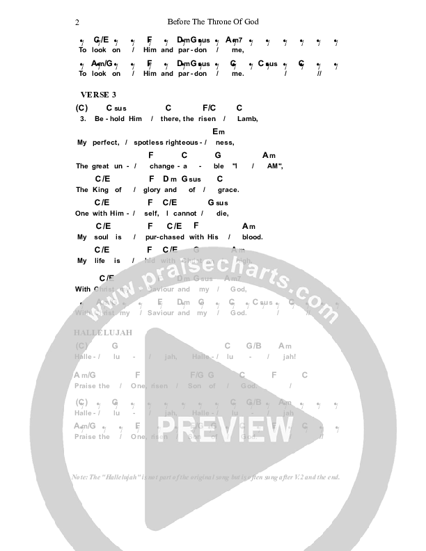 Before The Throne Of God Above Chords & Lyrics (Dennis Prince / Nolene Prince)