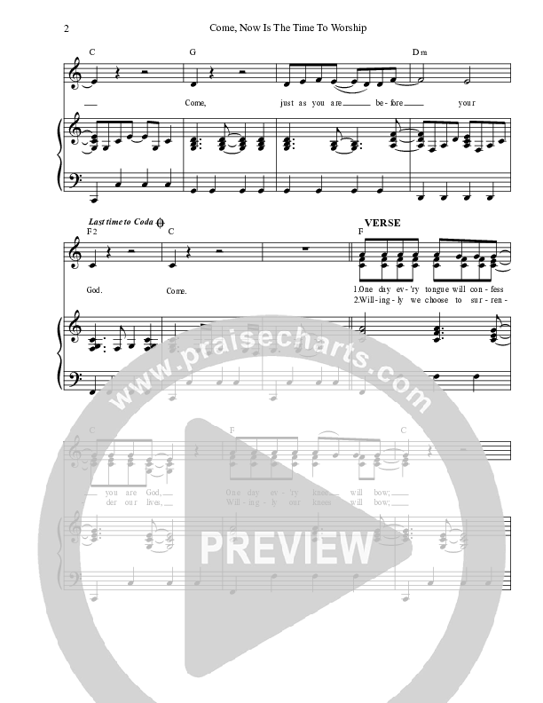 Come Now Is The Time To Worship Lead & Piano (Dennis Prince / Nolene Prince)