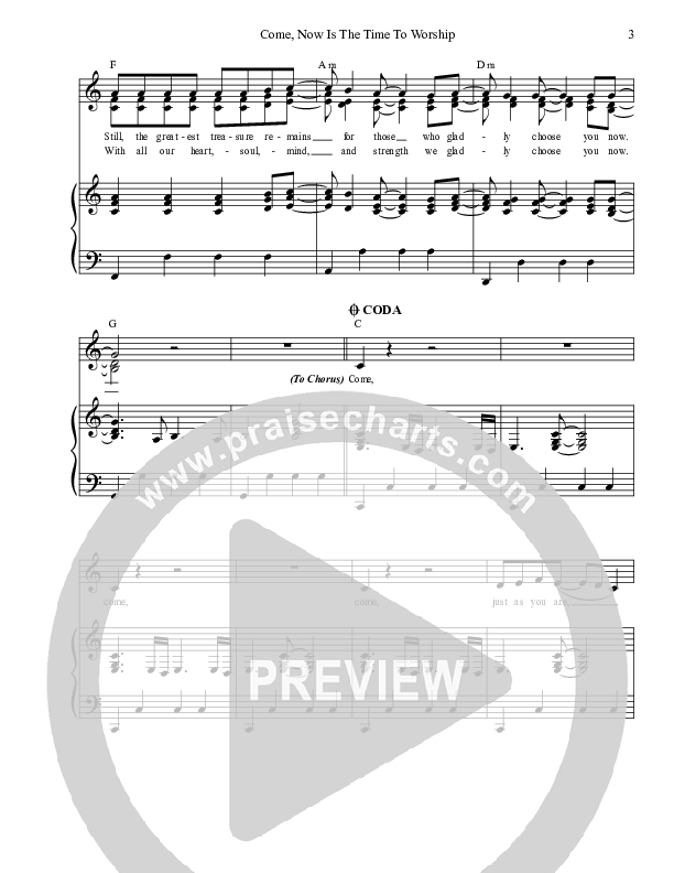 Come Now Is The Time To Worship Piano/Vocal (SAT) (Dennis Prince / Nolene Prince)
