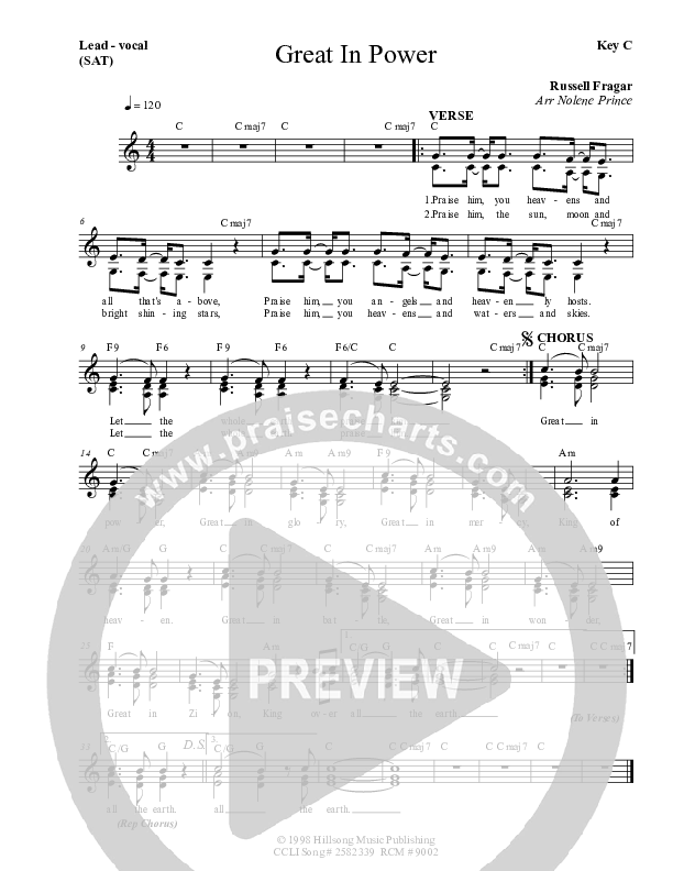 Great In Power Lead & Piano (Dennis Prince / Nolene Prince)