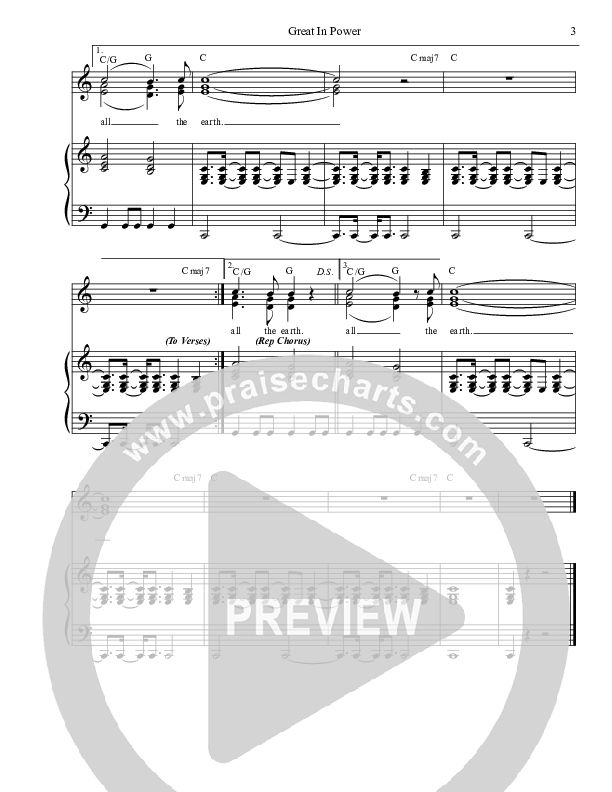 Great In Power Piano/Vocal (SAT) (Dennis Prince / Nolene Prince)