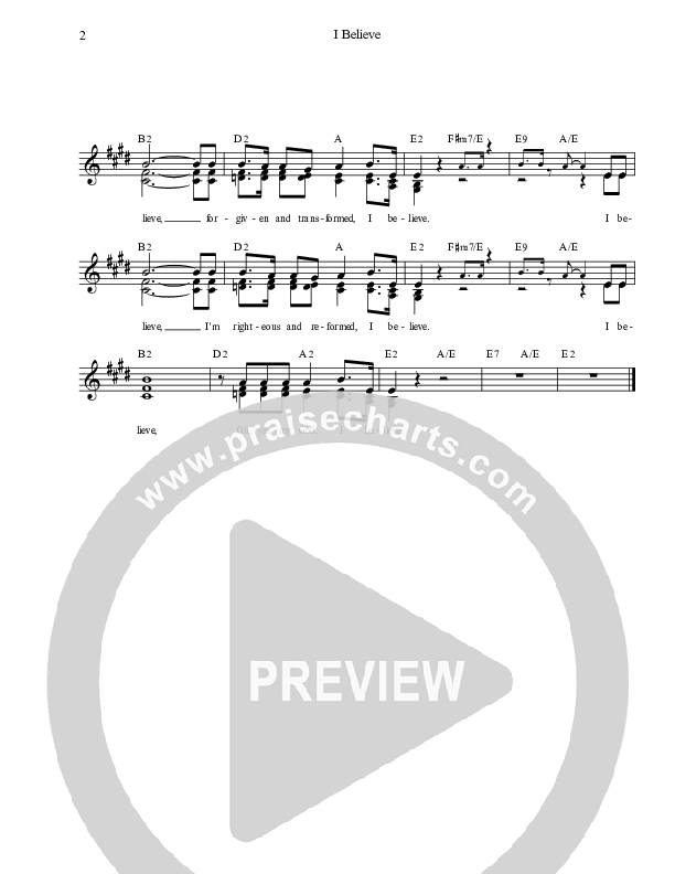 I Believe Lead & Piano (Dennis Prince / Nolene Prince)