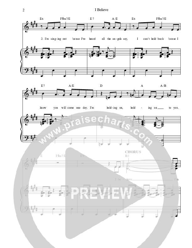 I Believe Piano/Vocal (SAT) (Dennis Prince / Nolene Prince)