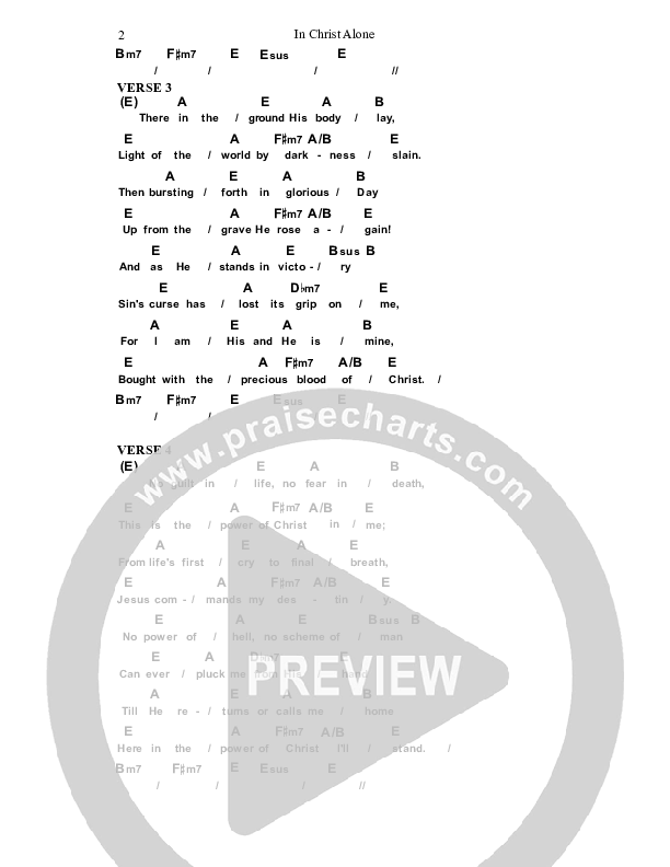 In Christ Alone Chords & Lyrics (Dennis Prince / Nolene Prince)